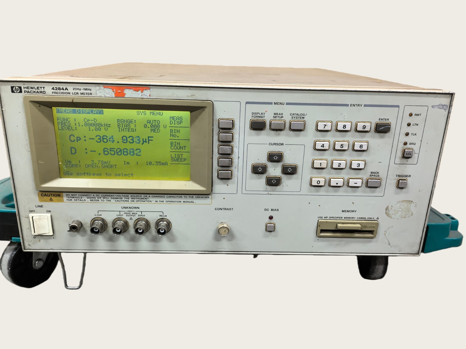 HP 4284A precision LCR meter front panel